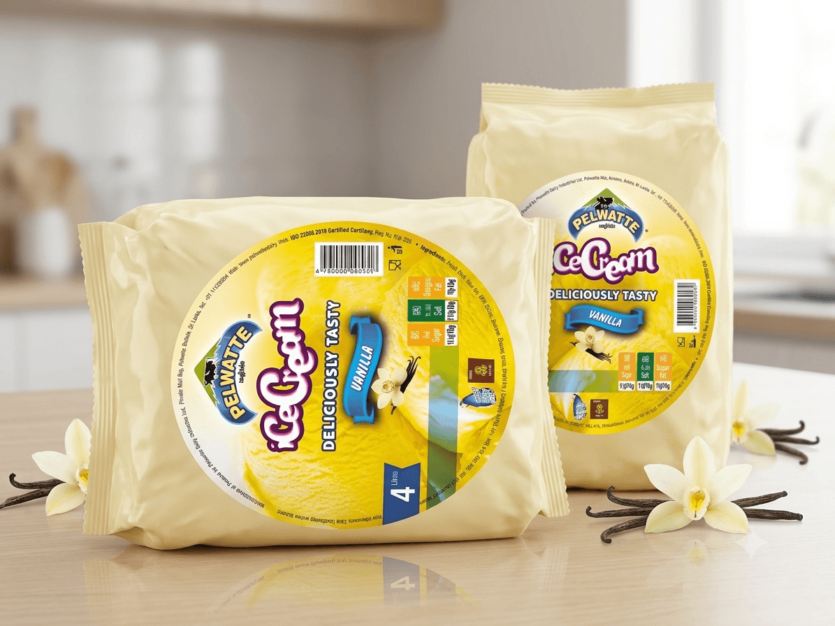 ICE-CREAM 4 LITERS VANILLA BAG