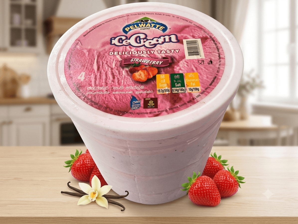 ICE-CREAM 4 LITERS STRAWBERRY TUB